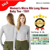 BELLA + CANVAS® Women's Micro Rib Long Sleeve Baby Tee