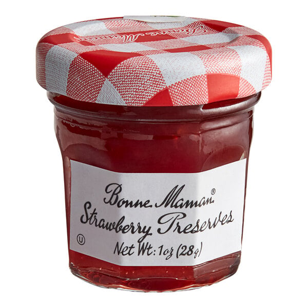 Bonne Maman Strawberry Preserves 1 oz. Mini Jar - 60/Case