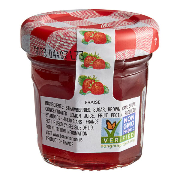 Bonne Maman Strawberry Preserves 1 oz. Mini Jar - 60/Case