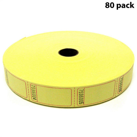 Single Roll Coupon Tickets Multi-colors