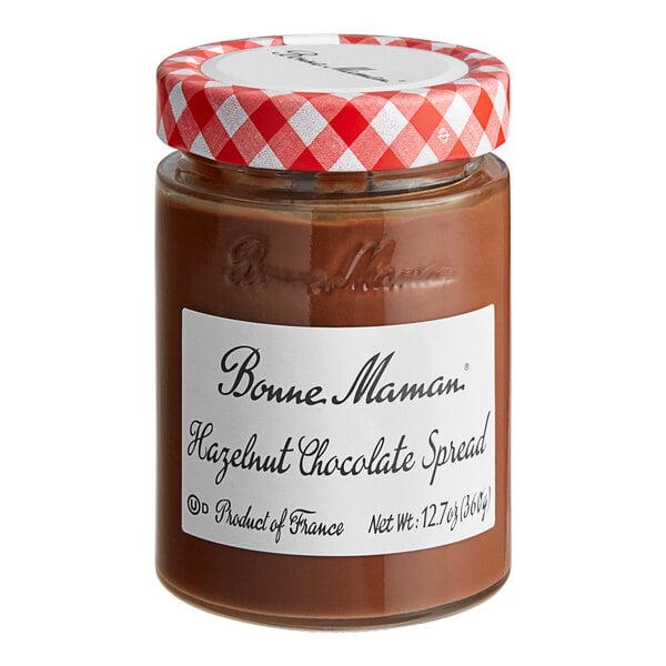 Bonne Maman Hazelnut Chocolate Spread 12.7 oz. Jar - 6/Case