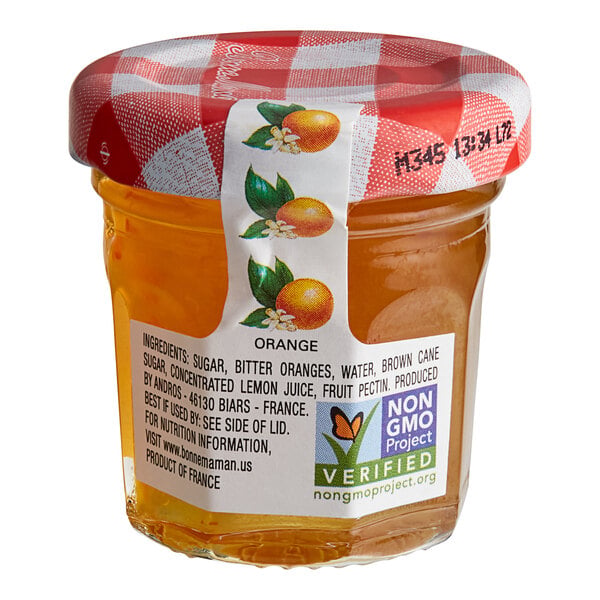 Bonne Maman Orange Marmalade 1 oz. Mini Jar - 60/Case