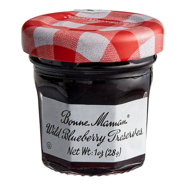 Bonne Maman Wild Blueberry Preserves 1 oz. Mini Jar - 60/Case