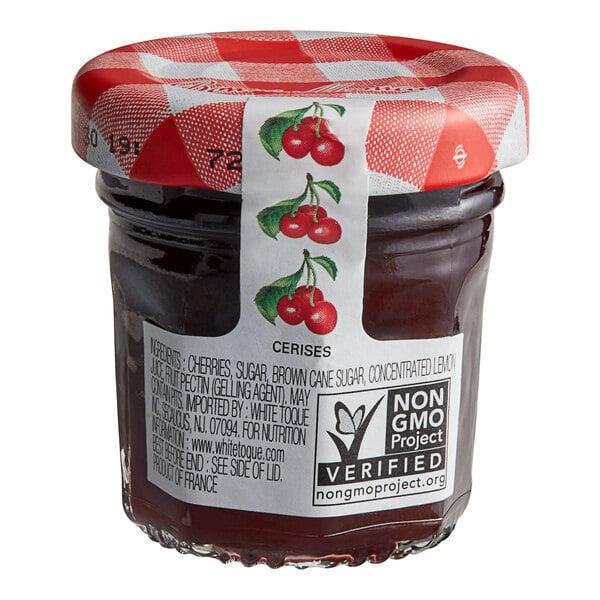 Bonne Maman Cherry Preserves 1 oz. Mini Jar - 60/Case