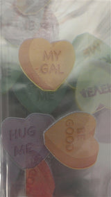 Large Conversation Hearts Cello Treat Bag