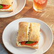 Bridor 4" x 4" Sliced Sourdough Ciabatta Bun - 60/Case