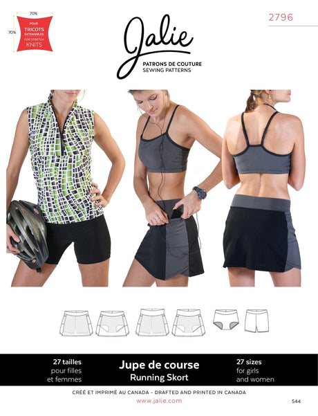 Sewing Pattern Multi-Sport Skort by Jalie