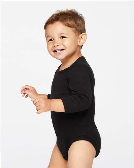 Body de canalé para bebé de manga larga