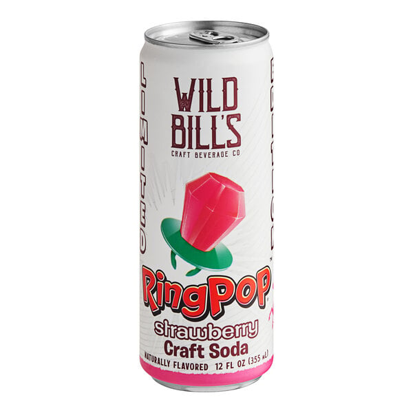 Wild Bill's Craft Beverage Co. Ring Pop Strawberry Soda 12 fl. oz. - 12/Case