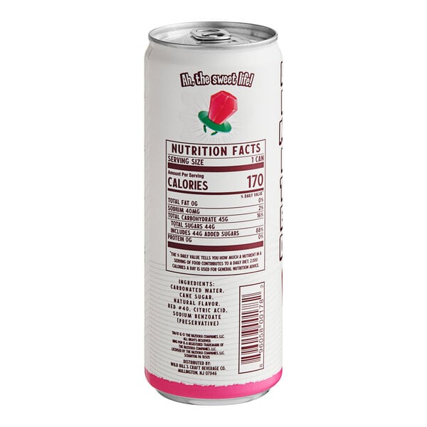 Wild Bill's Craft Beverage Co. Ring Pop Strawberry Soda 12 fl. oz. - 12/Case