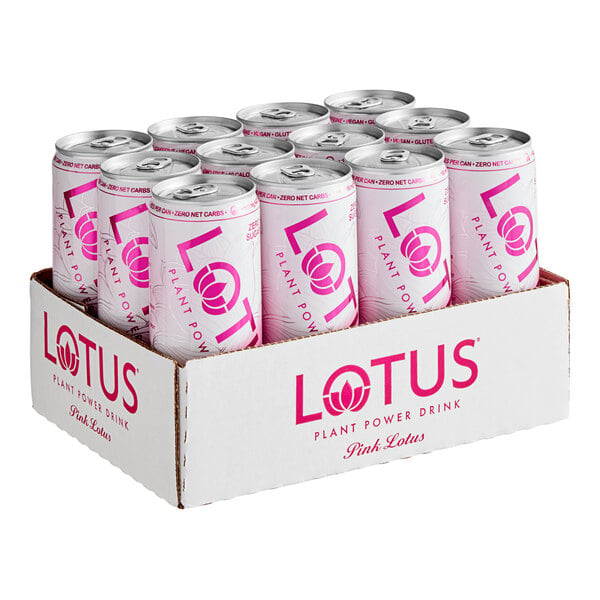 Lotus Plant Energy Zero Sugar Pink Lotus Plant Power Energy Drink 12 fl. oz. - 12/Case