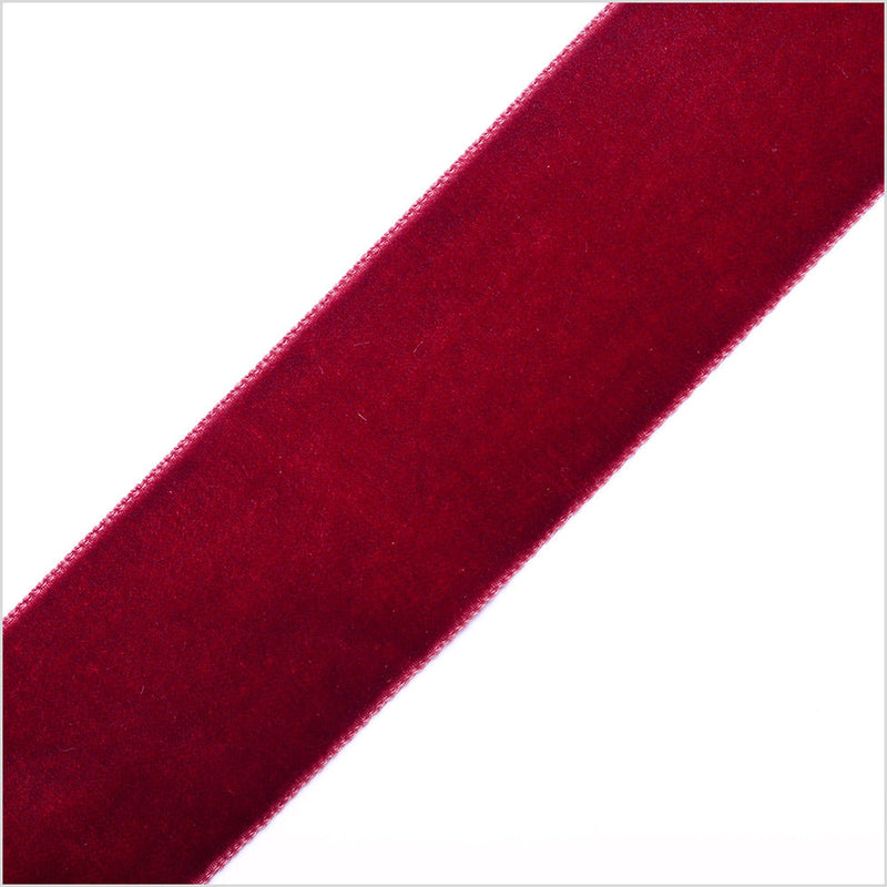 Single Faced Velvet Ribbon Made in Italy - 1.5" - Dark Rust - Sabine Collection