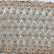 Beaded 3D Floral Lace Fabric Peach 48" Wide