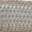 Beaded 3D Floral Lace Peach Mesh