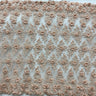 Beaded 3D Floral Lace Peach Mesh