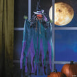27 1/2" Hanging Pumpkinhead Scarecrow with Hat Halloween Decoration