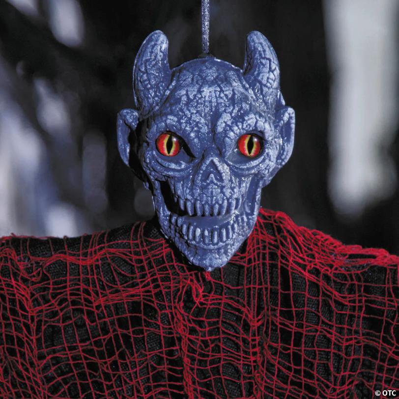 27 1/2" Hanging Red & Black Devil Halloween Decoration