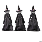 27 1/2" Light-Up LED Witch Pathway Yard Stakes Halloween Decoration