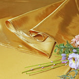 Round Satin Tablecloth 120" Gold