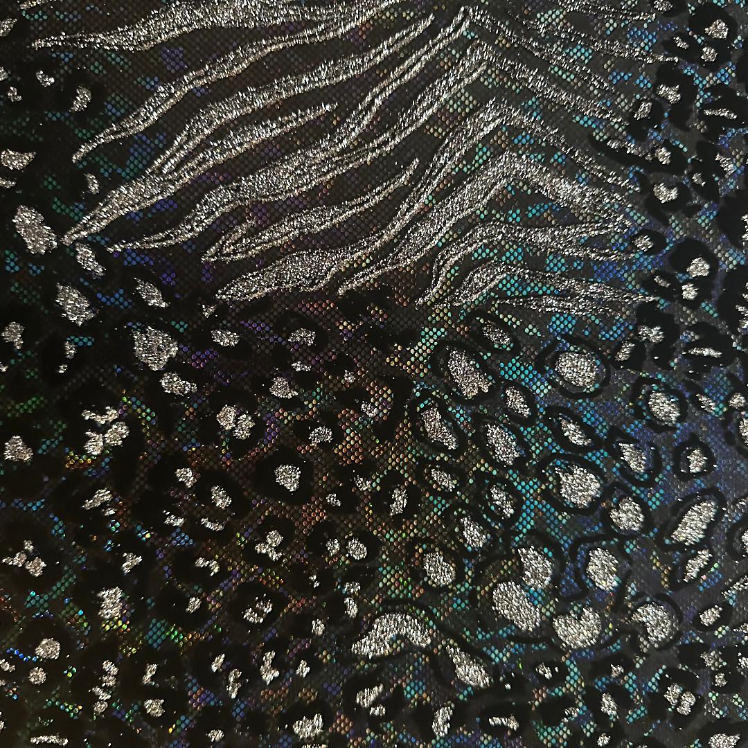 Nylon Spandex Safari Hologram Foil Fabric