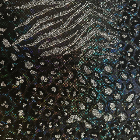Nylon Spandex Safari Hologram Foil Fabric