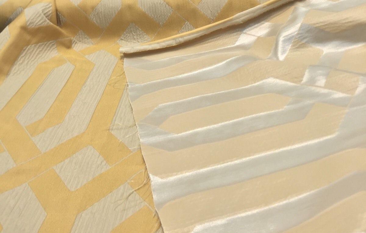 P Kaufmann Interwined Woven Fabric - Yellow Gold, 61" Width, 15.10" Horizontal Repeat, 23.20" Vertical Repeat (1 Yard)