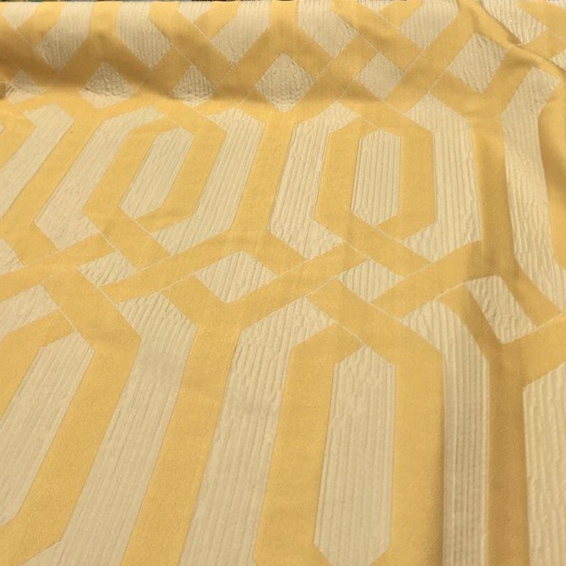 P Kaufmann Interwined Woven Fabric - Yellow Gold, 61" Width, 15.10" Horizontal Repeat, 23.20" Vertical Repeat (1 Yard)