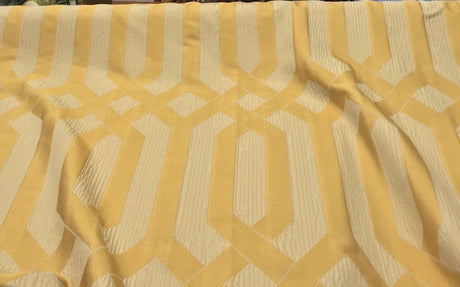 P Kaufmann Interwined Woven Fabric - Yellow Gold, 61" Width, 15.10" Horizontal Repeat, 23.20" Vertical Repeat (1 Yard)