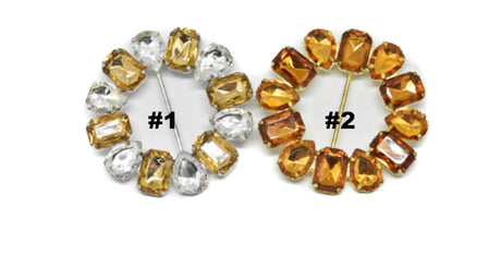Round Gemstone Ribbon Slider 2.75"