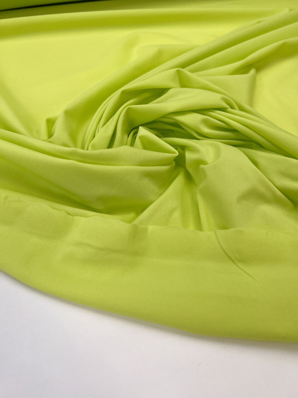 Italian Yellow-Green Stretch Knitted Fabric