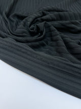 Black Polyamide Elastane Ribbed Knit