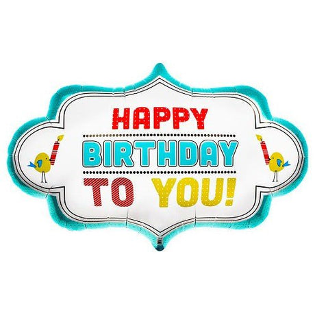 Birthday Dotty Frame Foil Balloon
