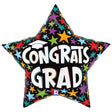 Foil Balloon Congrats Grad Star