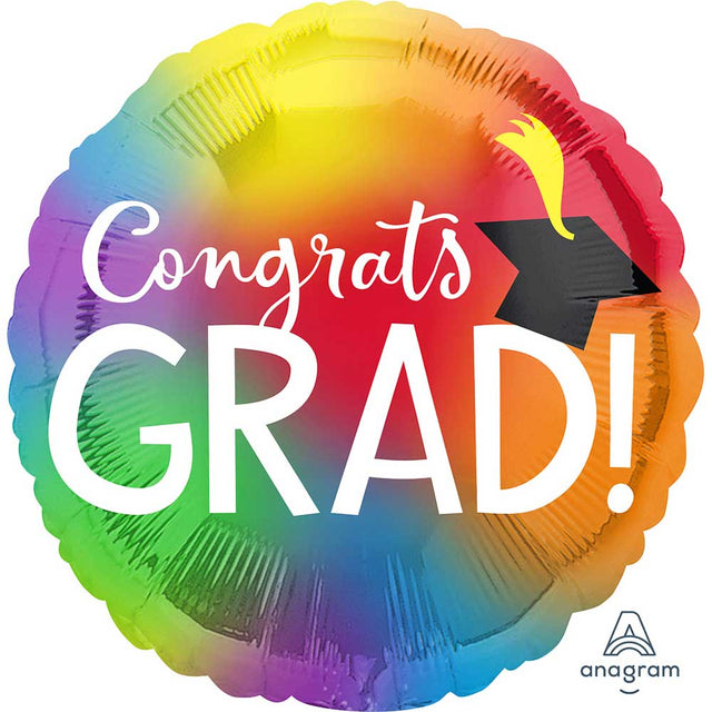 Graduation Foil Balloon 28 Inch Colorful Grad