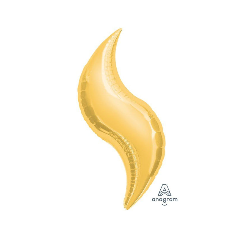 Foil Balloon Curves Gold 3 Pack