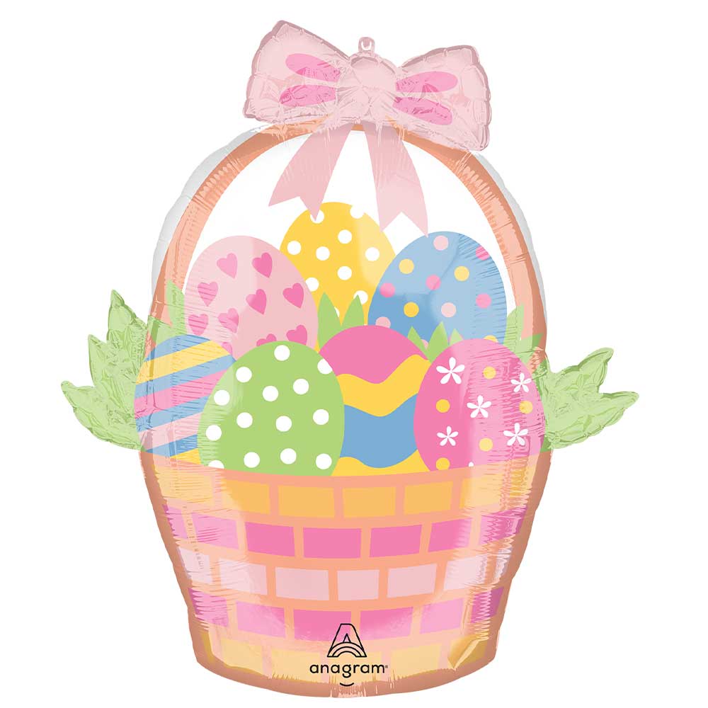 Easter Egg Basket Foil Balloon