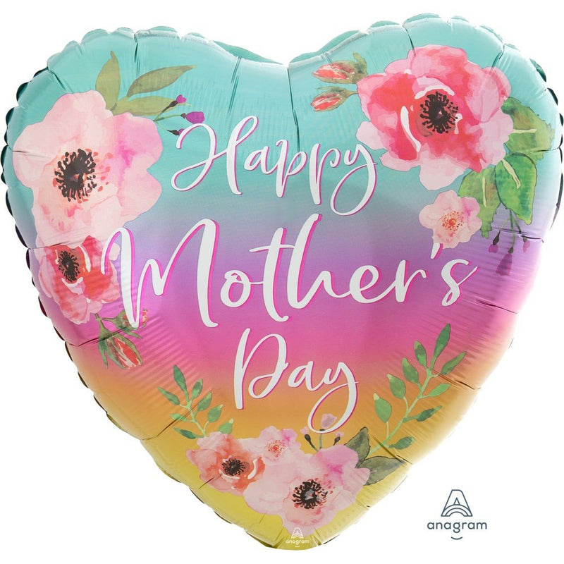 Mother's Day Foil Balloon 28 Inch Flowers & Ombre