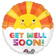 Get Well Soon Smiley Sunshine Foil Balloon