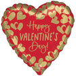 Foil Balloon 28 Inch Golden Happy Valentine's Day