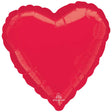Heart Foil Balloon - Metallic Red