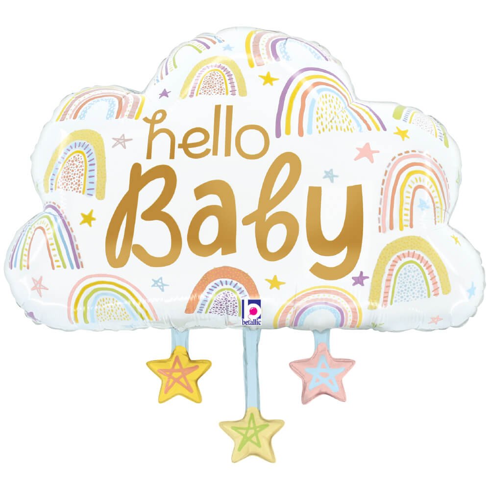 Foil Balloon Hello Baby Cloud 28 Inch