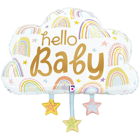 Foil Balloon Hello Baby Cloud 28 Inch