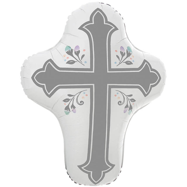 28 Inch Holy Day Cross Foil Balloon