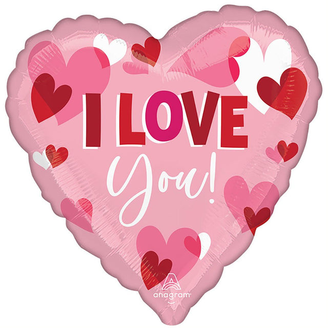Foil Balloon 28 Inch I Love You Playful Hearts