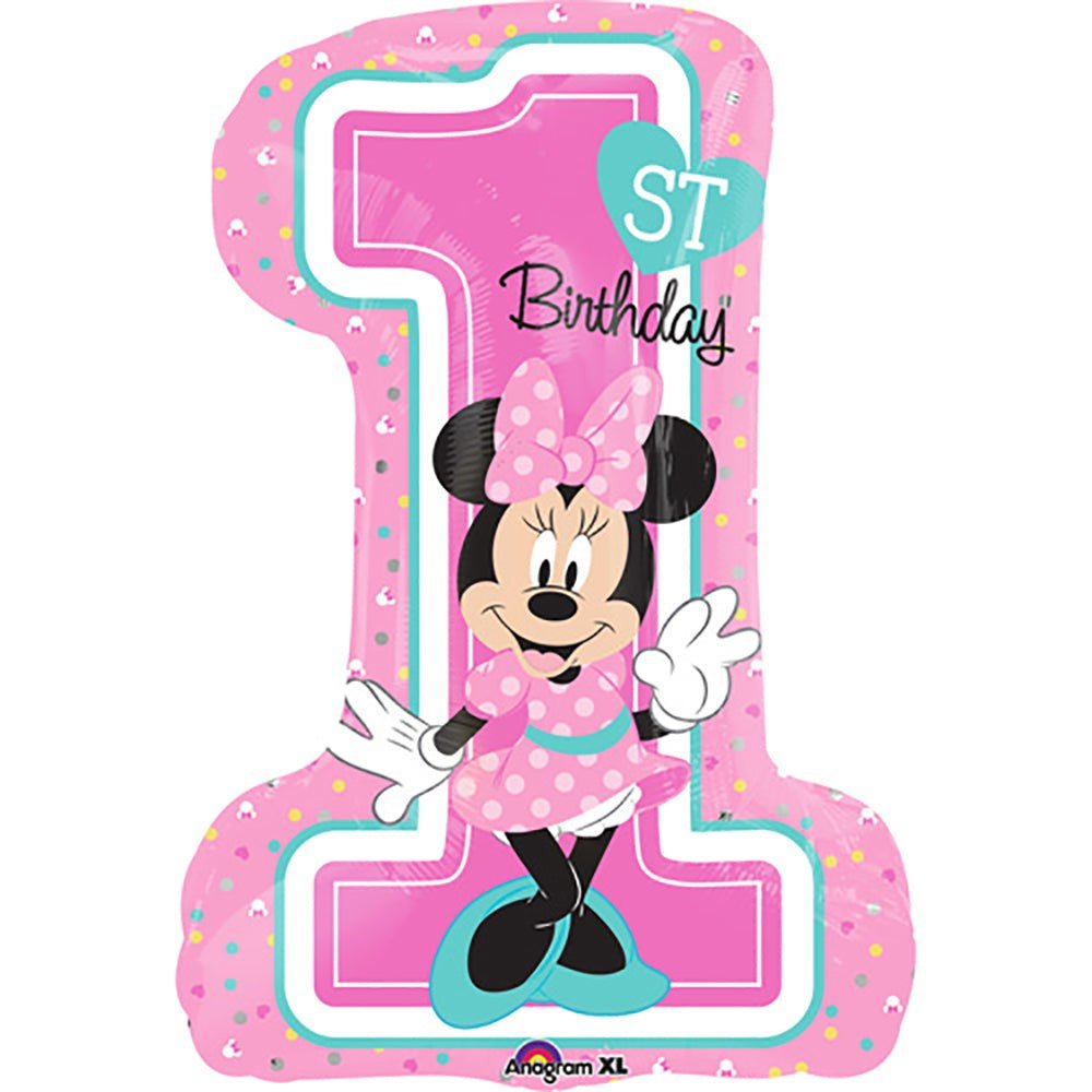 Minnie 1st Birthday Girl Foil Balloon