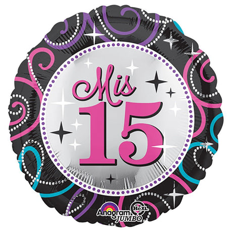 Quinceanera Foil Balloon 28 Inch Mis Quince Sparkle