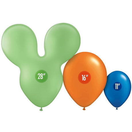 Latex Balloons 28 Inch Mousehead Lime Green