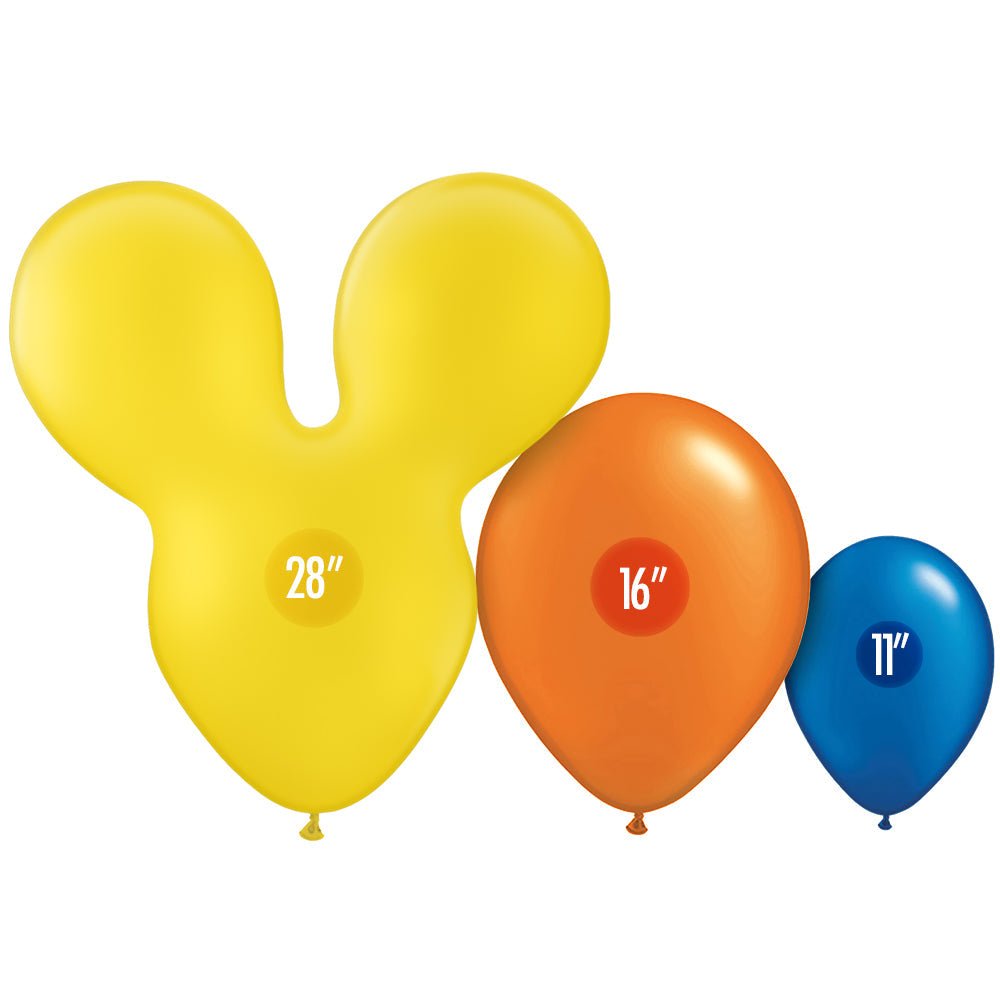 Latex Mousehead Balloon Yellow 28 Inch