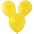 Latex Mousehead Balloon Yellow 28 Inch