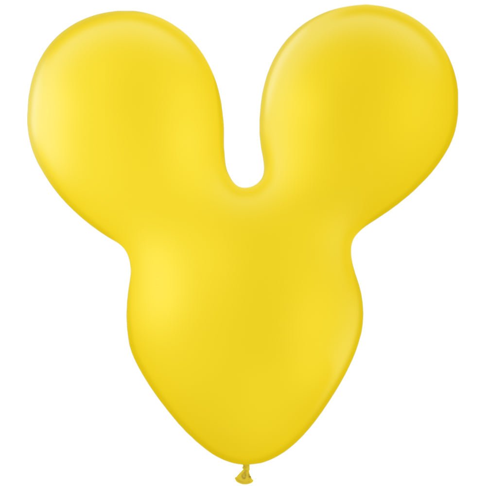 Latex Mousehead Balloon Yellow 28 Inch